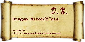 Dragan Nikodémia névjegykártya
